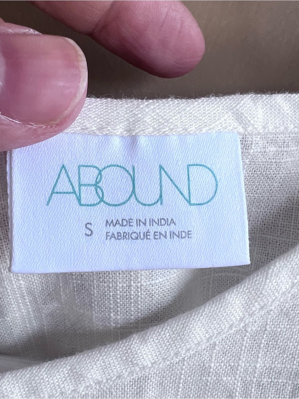 Abound White 100% Cotton Crop Top Size S Breathable Summer Casual - Picture 3 of 5
